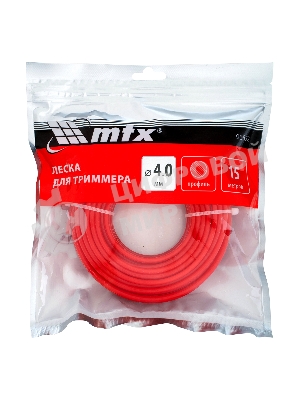 Леска для триммера MTX круглая 4,0 мм х 15 м