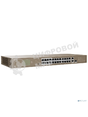 Коммутатор Tenda TEF1126P-24-250W 26-Портовыйбез управления FE c 24 портами PoE