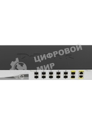 Коммутатор D-Link DXS-1210-12TC/B1A, 8×10 Гбит/с + 2×10 Гбит/с SFP+ + 2×10 Гбит/с Combo, управляемый
