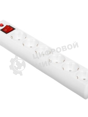 Сетевой фильтр Buro 600SH-16-3-W 3 м, 6 розеток, белый, коробка