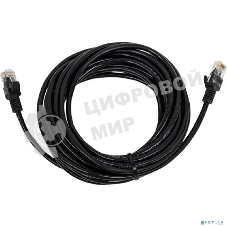 Патч-корд медный UTP Cablexpert PP10-5M/BK cat.5e, 5м, литой, многожильный, черный