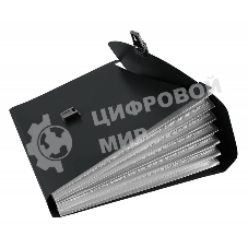 Папка-портфель Бюрократ -BPP13BLCK 13 отделений, A4, пластик, 0.7мм, черный