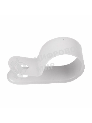 Кабельная скоба под винт Rexant 20 мм, белая, упаковка 50 шт.