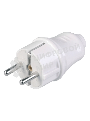 Вилка IEK EVP10-16-01-K01 ВПп10-01-Ст разборная прямая с з/к 16А белая