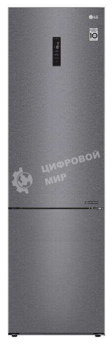 Холодильник LG GA-B509CLSL графитовый двухкамерный 277/107л морозилка снизу, No Frost