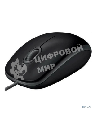Мышь проводная Logitech M110 Silent черный, 1000 dpi, USB, кнопки - 3