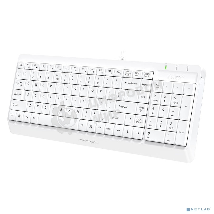 Комплект клавиатура+мышь A4Tech FStyler F1512 проводной, USB, 1200 DPI, белый