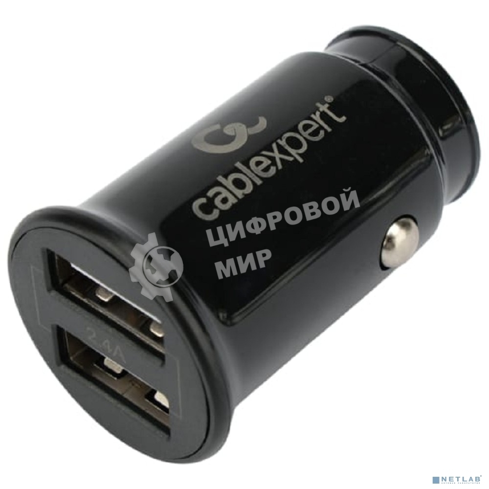 Автомобильное зарядное устройство Cablexpert MP3A-UC-CAR21, 12Вт, 2 порта USB
