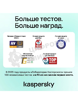 Программное обеспечение Kaspersky Standard. 1-Device 1 year Base Card (KL1041ROAFS)