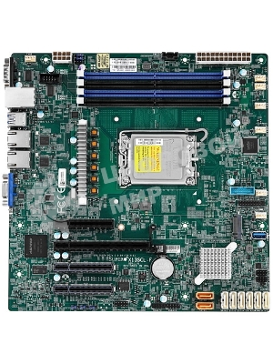 Материнская плата Supermicro X13SEM-F-B, 1xLGA-4677, OEM Intel Xeon SP gen 4, Intel C741, 8x DDR5 4800/4400/4000 MHz. 2x1Gbe Base-T i350+1xMgmt LAN, 10xSATA3, 2xSATA-DOM, 5xUSB 3.2, 2xPCI-Ex16+1xPCI-E x8+4xMCIO x8, 2xM.2, mATX