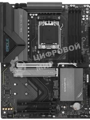 Материнская плата Gigabyte X870 EAGLE WIFI7, AM5, AMD X870, 4xDDR5, 4xSATA, 3xM.2, 1xPCI-E 5.0 x16, 2xPCI-E 3.0 x1, 1xHDMI, 1xUSB-C (DP), 1x 2.5Gb LAN, 4xUSB-A 2.0, 3xUSB-A 3.2 Gen 1, 1xUSB-A 3.2 Gen 2, 2xUSB-C 3.2 Gen 2 (USB4), 3x3.5 мм, 7.1, ATX