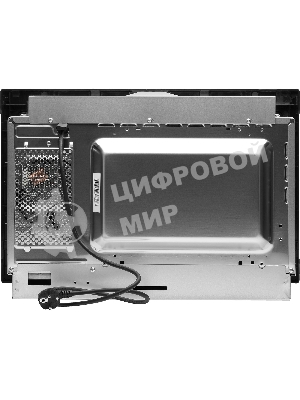 Встраиваемая микроволновая печь Hyundai HBW 2544 IX серебристый, 25 л, 900 Вт, переключатели - сенсор, поворотный механизм