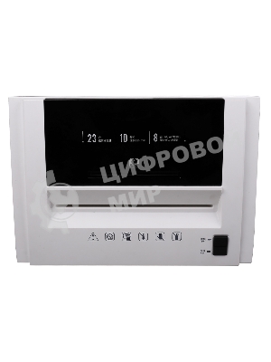 Шредер Deli 9953 белый (секр.P-5)/фрагменты/8лист./23лтр./скрепки/скобы/пл.карты/CD