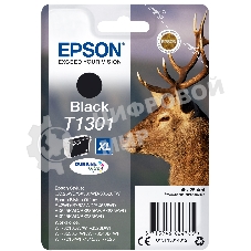 Картридж струйный Epson T1301 (C13T13014012/C13T13014010) черный, 25.4 мл, для SX520WD/SX620FW/BX525WD/BX625FWD