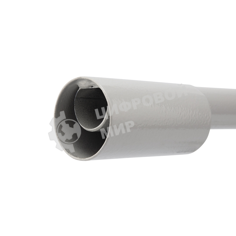 Кронштейн для консольного светильника Rexant приставного монтажа 1 хомутом серый (сталь 2мм, 625x460x280 Ø57)