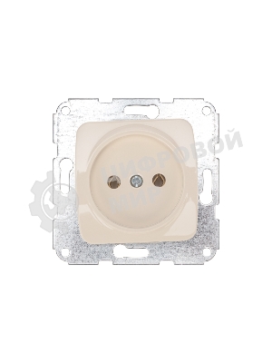 Розетка Kranz 1-ая DEA керамика б/з с/у 10А мех. бежевый (1/10/120)