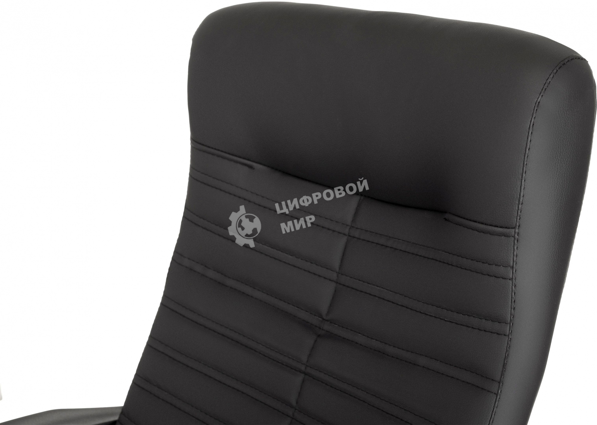 Кресло руководителя Бюрократ CH-480LT черный, эко.кожа, крестов. пластик