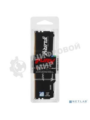 Оперативная память Kingston Fury Beast, DDR5, 16Gb (1x16Gb), 5600MHz, CL40, DIMM, с радиаторами, RGB, черный