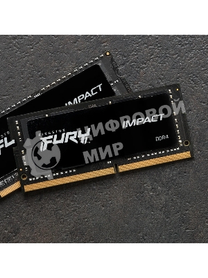 Оперативная память Kingston Fury Impact, DDR5, 8GB (1x8GB), 4800MHz, CL38 SO-DIMM