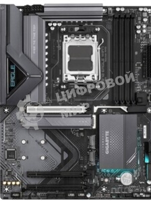 Материнская плата Gigabyte X870 EAGLE WIFI7, AM5, AMD X870, 4xDDR5, 4xSATA, 3xM.2, 1xPCI-E 5.0 x16, 2xPCI-E 3.0 x1, 1xHDMI, 1xUSB-C (DP), 1x 2.5Gb LAN, 4xUSB-A 2.0, 3xUSB-A 3.2 Gen 1, 1xUSB-A 3.2 Gen 2, 2xUSB-C 3.2 Gen 2 (USB4), 3x3.5 мм, 7.1, ATX