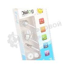 Наушники проводные Dialog EP-F55 серебристый, внутриканальные, Jack 3.5 мм