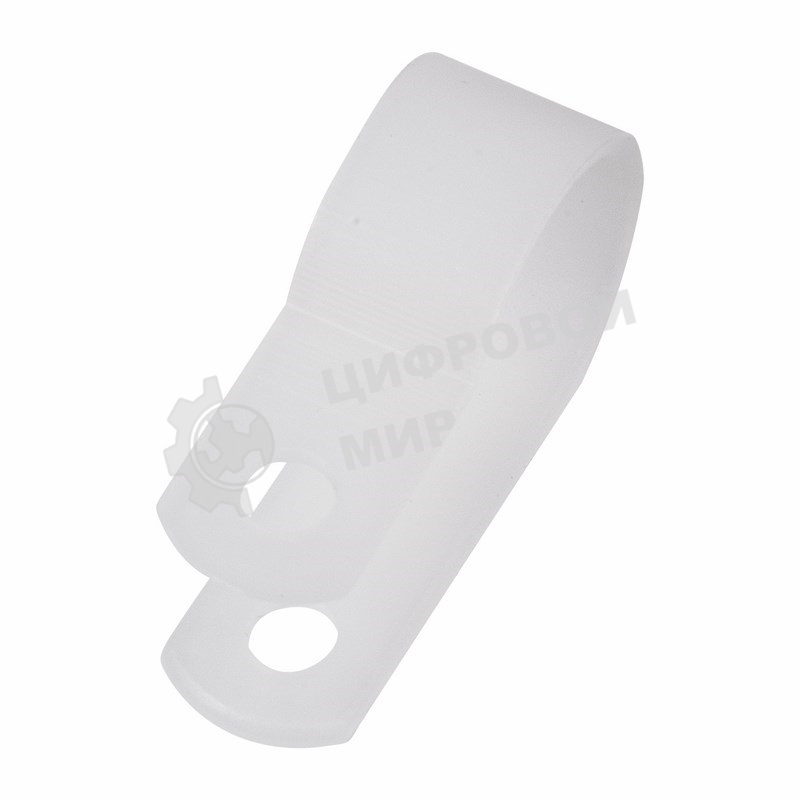 Кабельная скоба под винт Rexant 16 мм, белая, упаковка 50 шт.