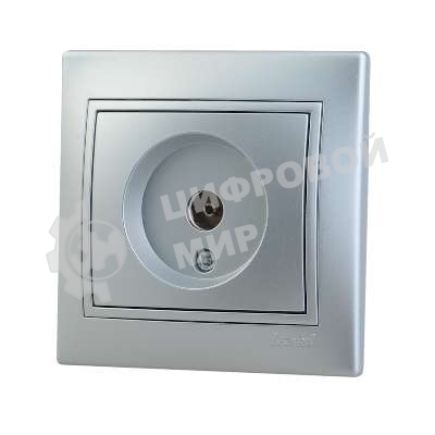 Розетка телевизионная СП Мира оконечная метал. сер. Lezard 701-1010-130