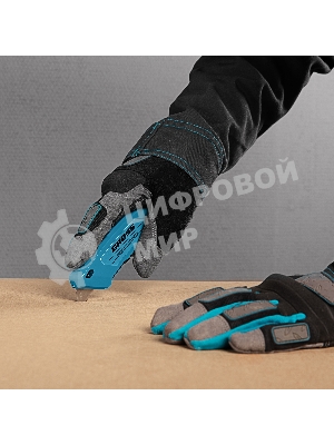 Нож Gross 130 мм, алюм. корпус, выдв. трапец. лезвие 18 мм (SK-5), клипса для ремня, 4 лезвия