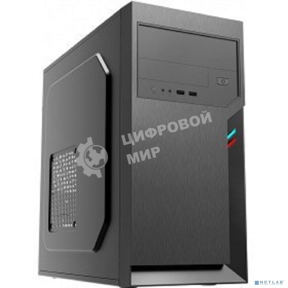 Компьютерный корпус Foxline FL-702, mATX, 1x5.25EXT, 1x3.5EXT, 2x3.5INT, 2xUSB 3.0, HDA, w/o FAN, w/450W ATX PSU, w/1.2m EU pwr cord