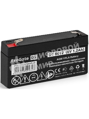 Батарея для ИБП ExeGate DT 6012 (6V 1.2Ah), клеммы F1