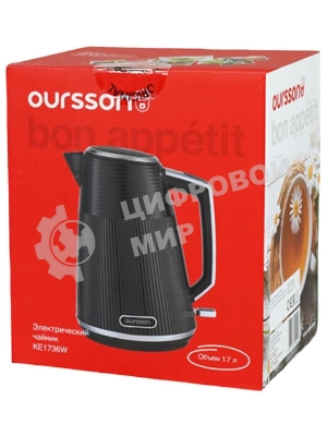 Чайник электрический OURSSON KE1736W/BL