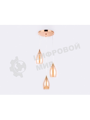 Светильник Ambrella light TR3549/3 GD/TI золото/янтарь E14 max 40W 370*130*1000