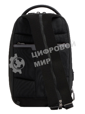Рюкзак слинг мужской Piquadro Oberon CA7277W150/BLUS темно-синий нейлон/натур.кожа