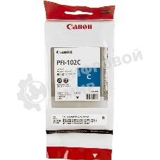 Картридж струйный Canon PFI-102C (0896B001) голубой (130 мл.) для Canon imagePROGRAF iPF605, iPF610., iPF650, iPF655, iPF710, iPF750, iPF755, LP17, iPF510