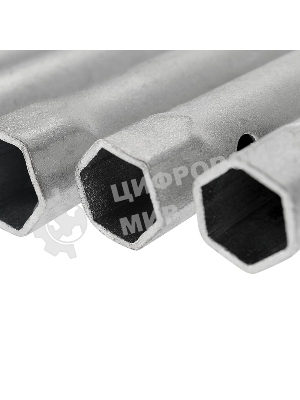 Набор ключей-трубок торцевых Rexant 6х22 мм, вороток, оцинкованные, 10 шт.