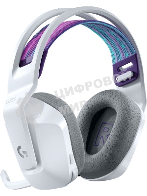 Гарнитура беспроводная LOGITECH G733 LIGHTSPEED Wireless RGb Gaming Headset - белый - 2.4GHZ - EMEA