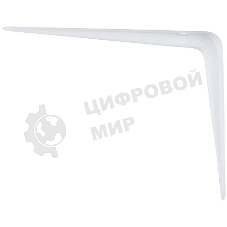 Кронштейн угловой с ребром Сибртех 75 х 100 мм, белый