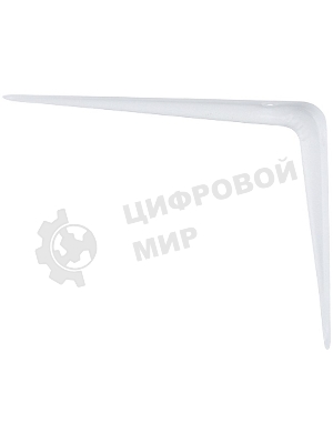 Кронштейн угловой с ребром Сибртех 75 х 100 мм, белый