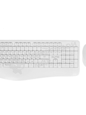 Комплект клавиатура+мышь Qumo Space K57/M75 беспроводной, USB, 1200 DPI, белый