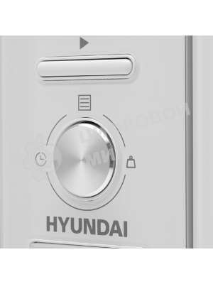 Микроволновая печь встраиваемая Hyundai HBW 2030S WG белый, 20 л, 800 Вт, переключатели - поворотный механизм