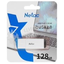 Флешка USB Netac U185 USB 3.0 Flash 128Gb NT03U185N-128G-32WH, LED индикатор NETAC