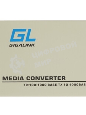 Медиаконвертер GIGALINK GL-MC-UTPF-SC1G-18SM-1310 - UTP, 100/1000Мбит/c, WDM, LFP, SM, SC, Tx:1310/Rx:1550, 18 дБ (до 20 км)