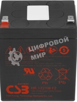 Батарея CSB HR 1221W (12V, 5Ah) F2