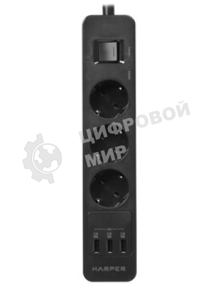 Удлинитель с USB зарядкой Harper UCH-330 White