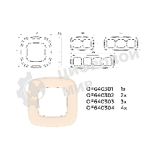 Рамка OMEGA Coint (Бежевый Стекло органическое) 4-ая OF640304