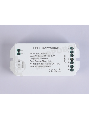 Контроллер GS11501 RGB+CCT 12A 12V 144W/ 24V 288W (ПДУ Радио 2.4G CR2025)