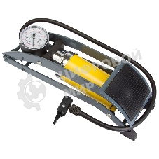 Насос FP-0902A ножной стационарный с манометром, цилиндр 55х120мм, шланг с автовентилем, стальной