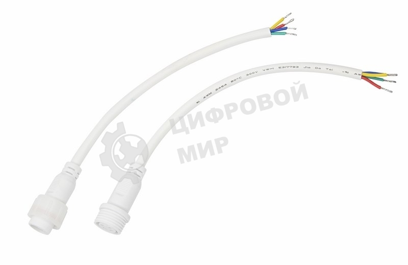 Соединительный кабель Rexant (4pin) герметичный (IP67) 4х0.75мм² белый