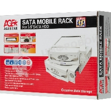 Сменный бокс для HDD AgeStar SR3P-SW-2F SATA пластик черный 3.5