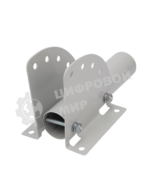 Кронштейн для консольного светильника Rexant КР-3.1 накладного монтажа или под бандажную ленту с переменным углом серый (сталь 2 мм, 230х150х150, Ø 57)